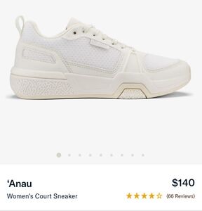 OluKai Anau Women's Court Sneaker - White